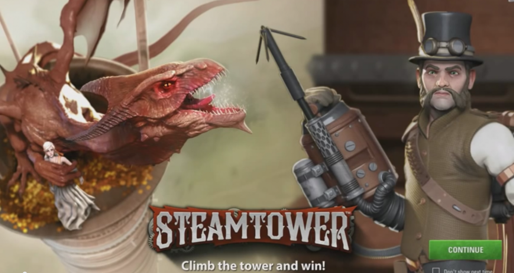steam tower videoslot netent