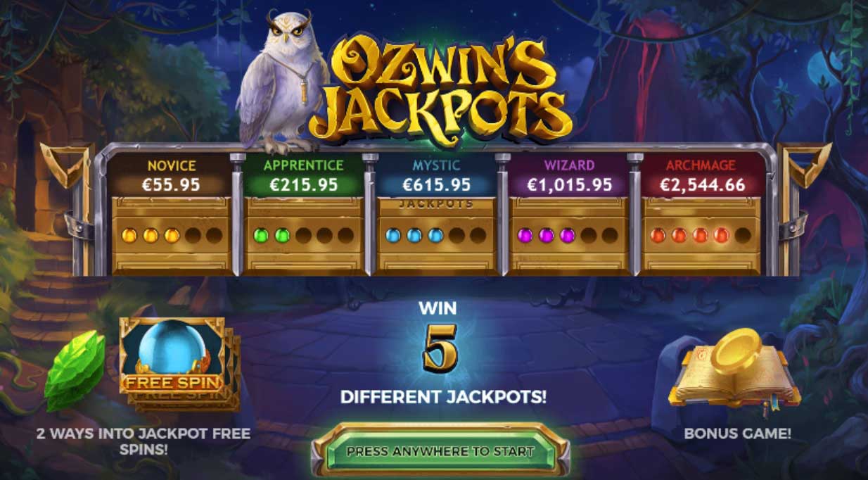 Ozwins Jackpots bonus